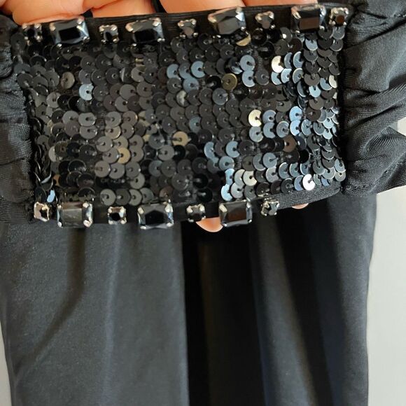 VTG Guess Embellished Halter Mini Dress in Black | SZ S - Picture 12 of 17